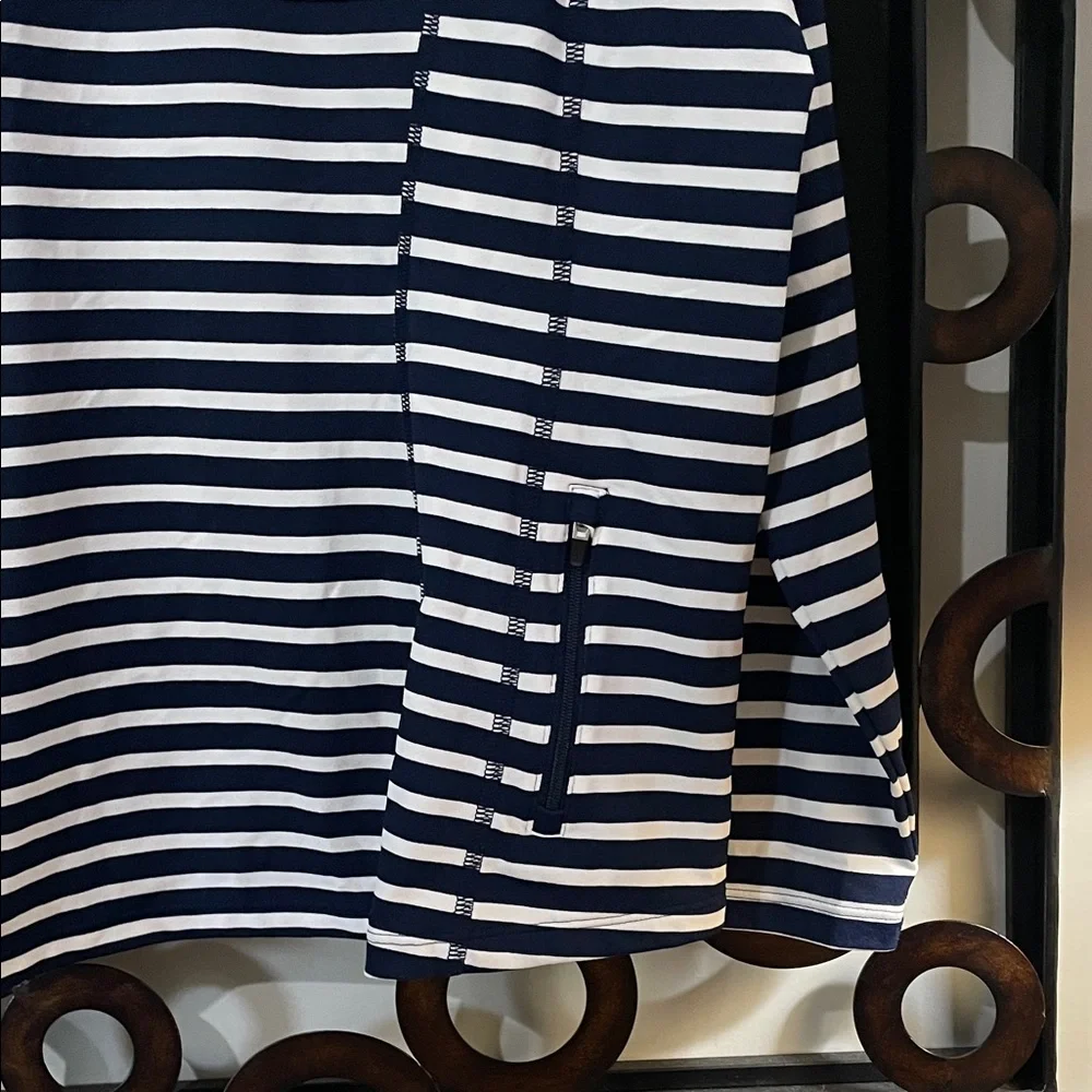 Coolibar Blue and White Striped Long-Sleeve Rash Guard - Picture 14 of 14